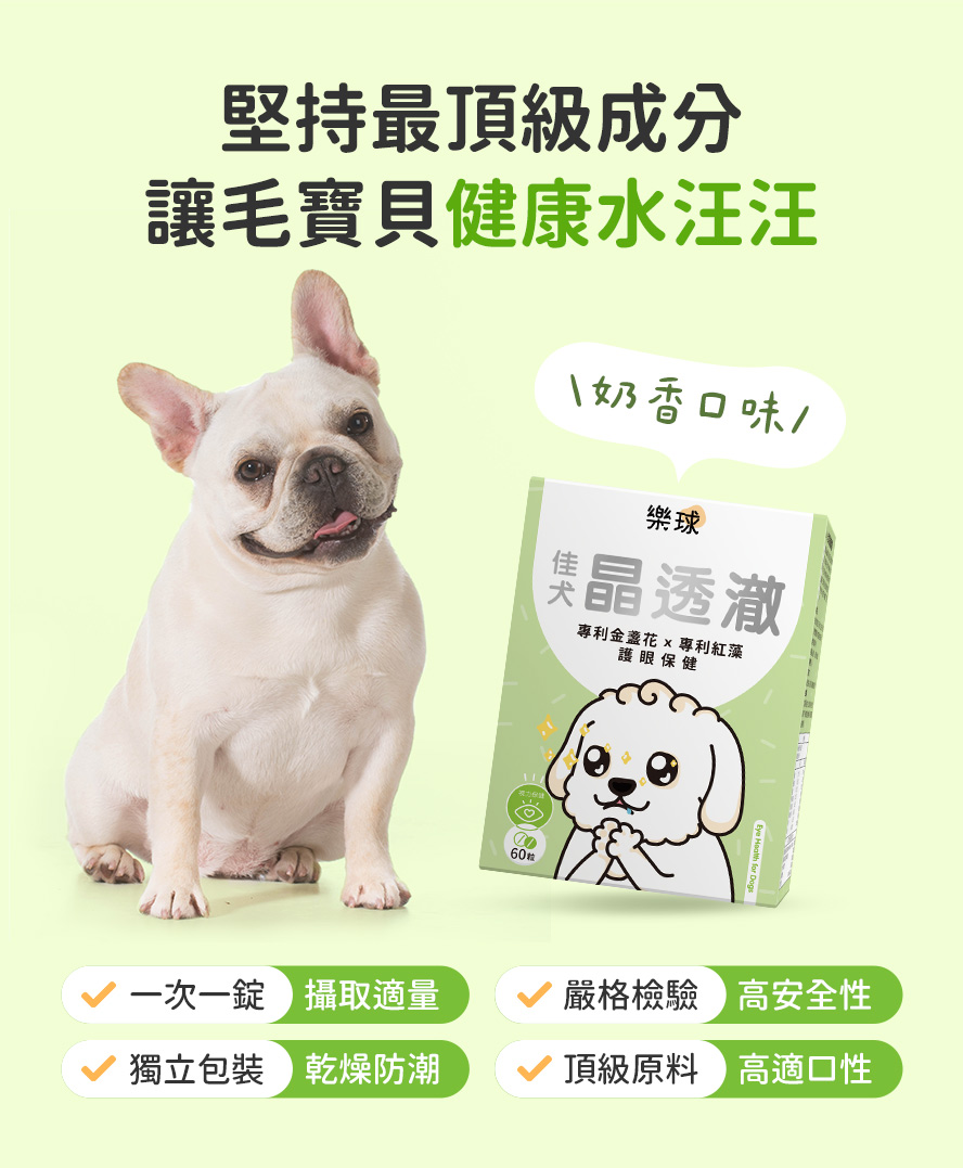 咀嚼錠設計，獨立包裝好貯存，高適口性狗狗都愛吃。